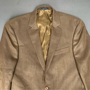 Ralph Lauren Blue Label Silk Wool Blend 2 Button Sport Blazer Size 38R Brown